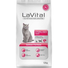LaVital La Vital Somonlu Kısırlaştırılmış Kedi Maması 12 Kg