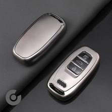 Audi A1 A3 A4 A5 A6 A7 A8 Q3 Q5 Q7 S4 S5 S6 S7 S8 R8 Tt Tpu Titan Gri Anahtar Kılıfı