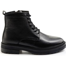 Siyah Hakiki Deri Erkek Bot & Bootie E02594401340