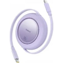 Baseus P10364500213-00 Free2 Pull Mini Kablolu Usb-C 100W 2m Mor Şarj Kablosu