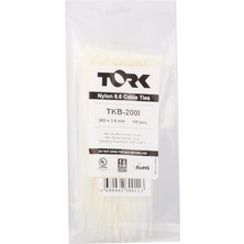 Tork TRK-150-2,5MM Beyaz 100LÜ Kablo Bağı