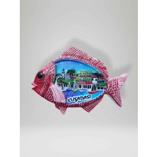Kuşadası Temalı Kabartma Magnet Buzdolabı Süsü 9cm x 6cm