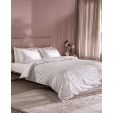 Madame Coco Aulne King Size %100 Pamuk Brodeli Nevresim Takımı - Beyaz