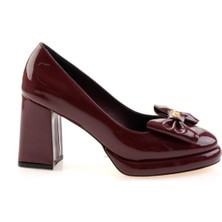 Bordo  Kadın Klasik Topuklu Ayakkabı K01231455498