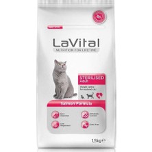 LaVital Somonlu Kısırlaştırılmış Kedi Maması 1,5 Kg