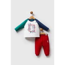 U.s. Polo Assn. Erkek Bebek 2'li Takım Beyaz -Yeşil