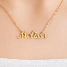 Ariş Pırlanta Isim Altın Kolye (Istenilen Isimde Yapılabilir)