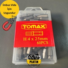 Tomax Kısa Allen Bits Uç 4X25 - (60 Adet) 006040004