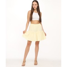 Likralı Krep Kumaş Şort Etek