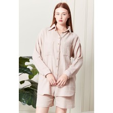 %100 Pamuk Kumaş Kadın Gömlek