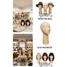 Manken İstanbul Ten Rengi Polyester Kafa Mankeni Aksesuar Mankeni Şapka Mankeni Peruk Mankeni