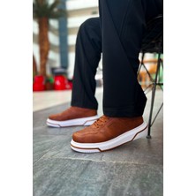 Signature Premium Bağcıklı Erkek Sneaker Taba