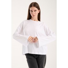 Kadın Oversize %100 Pamuk Triko Bluz – Rahat Kalıp ve Modern Tasarım 3011