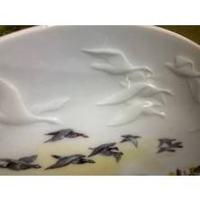 1995 Rosenthal Limitli Üretim El Boyama Gofreli Duvar Tabağı 21 cm Çapında