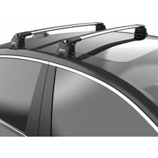 Turtle Air-3  Silver, Volkswagen Multivan T6 Kısa Şasi Swb Van 2016> için Gri, Tavan Ara Atkı Kiti , Taşıyıcı Barlar