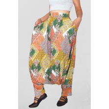 Viskon Kumaş Çift Cepli Bohem Tarzı Kadın Şalvar