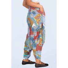 Viskon Kumaş Çift Cepli Bohem Tarzı Kadın Şalvar