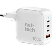 Nettech NT-HCH09 100W Pd+Qc Ganprime Şarj Aleti (Beyaz)