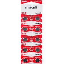 Maxell LR44 A76 AG13 Alkalin Düğme Pil 10'lu Paket