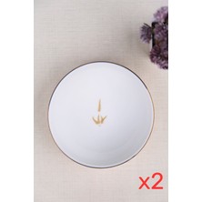 Tabak Evi Porselen Natura Marinum Altın Yaldız Kase 13,50CM 2 Li