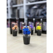 Epoksi Kırmızı Güllü Renk 10 cm Vites Topuzu VT-007