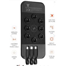Snapron SNP-3003 10.000 Mah Vantuzlu Wireless Kablosuz ve 3in1 Kablolu Powerbank