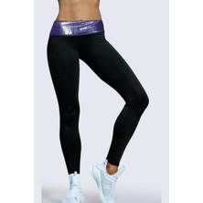 Kadın Siyah Termal Sauna Terleten Tayt Atlet 2'li Takım