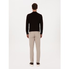 Cacharel Erkek Taş Slim Fit Pamuk Karışımlı Armürlü Kanvas Pantolon 50314084-VR049