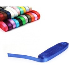 Koyu Mavi Renkli Saten Kurdela 1 cm Kalınlıkta 10 mt Hediye ve Süsleme Şeridi