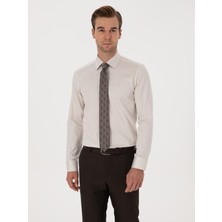 Cacharel Erkek Bej Slim Fit %100 Pamuk Klasik Gömlek 50318179-VR011