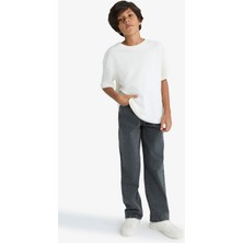 DeFacto %100 Pamuk Wide Leg Düz Paça Jean Pantolon Erkek Çocuk F0453A825WN
