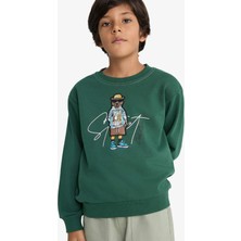 DeFacto Bisiklet Yaka Baskılı Sweatshirt Erkek Çocuk F2851A825WN