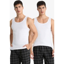 DeFacto %100 Pamuk Slim Fit Ribana 2'li Atlet Y9056AZ25WN