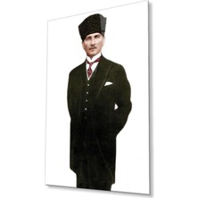 Atatürk Cam Tablo 4mm Dayanıklı Temperli Cam, Atatürk Glass Wall Art