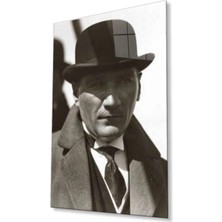 Atatürk Cam Tablo 4mm Dayanıklı Temperli Cam, Atatürk Glass Wall Art