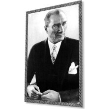Atatürk Cam Tablo 4mm Dayanıklı Temperli Cam, Atatürk Glass Wall Art