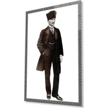 Atatürk Cam Tablo 4mm Dayanıklı Temperli Cam, Atatürk Glass Wall Art