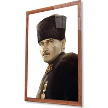 Atatürk Cam Tablo 4mm Dayanıklı Temperli Cam, Atatürk Glass Wall Art