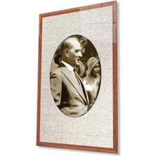 Atatürk Cam Tablo 4mm Dayanıklı Temperli Cam, Atatürk Glass Wall Art