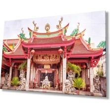 Tapınak Cam Tablo 4mm Dayanıklı Temperli Cam, Temple Glass Wall Decor