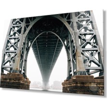 Köprü Cam Tablo 4mm Dayanıklı Temperli Cam, Bridge Glass Wall Decor
