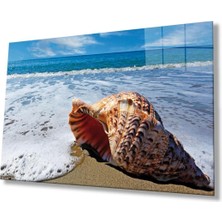 Deniz Manzarası Cam Tablo 4mm Dayanıklı Temperli Cam, Sea View Glass Wall Art