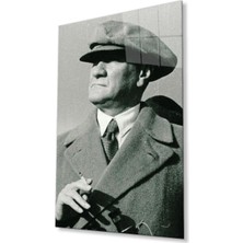Atatürk Cam Tablo 4mm Dayanıklı Temperli Cam, Atatürk Glass Wall Art