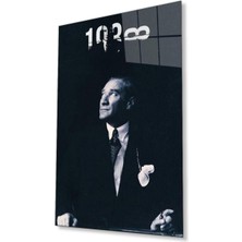 Atatürk Cam Tablo 4mm Dayanıklı Temperli Cam, Atatürk Glass Wall Art