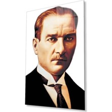 Atatürk Cam Tablo 4mm Dayanıklı Temperli Cam, Atatürk Glass Wall Art