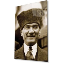 Atatürk Cam Tablo 4mm Dayanıklı Temperli Cam, Atatürk Glass Wall Art