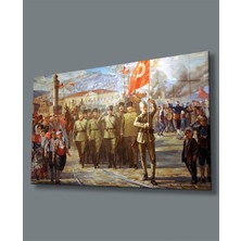 Atatürk Cam Tablo 4mm Dayanıklı Temperli Cam, Atatürk Glass Wall Art