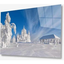 Karlı Doğa Cam Tablo 4mm Dayanıklı Temperli Cam