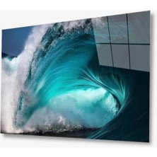 Dalgalar Cam Tablo 4mm Dayanıklı Temperli Cam