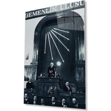 Atatürk Cam Tablo 4mm Dayanıklı Temperli Cam, Atatürk Glass Wall Art
